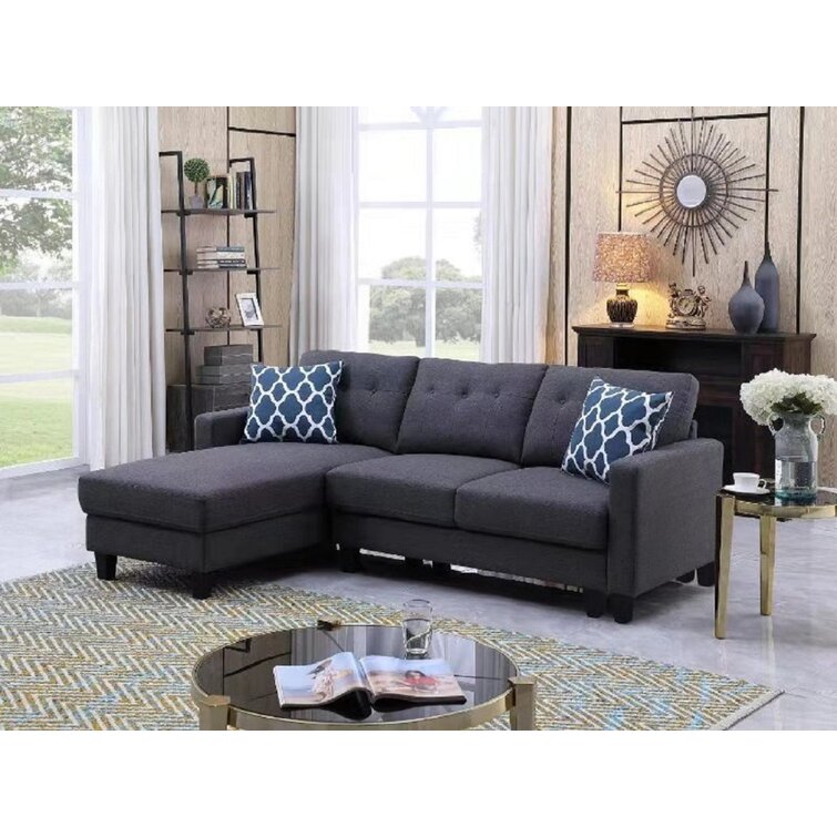 Latitude Run® Eelyn 84" Wide Reversible Sofa & Chaise & Reviews | Wayfair